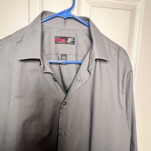 JF J. Ferrar Men's Gray Shirt neck 16-16 1/2